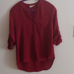 Wine Red Blouse